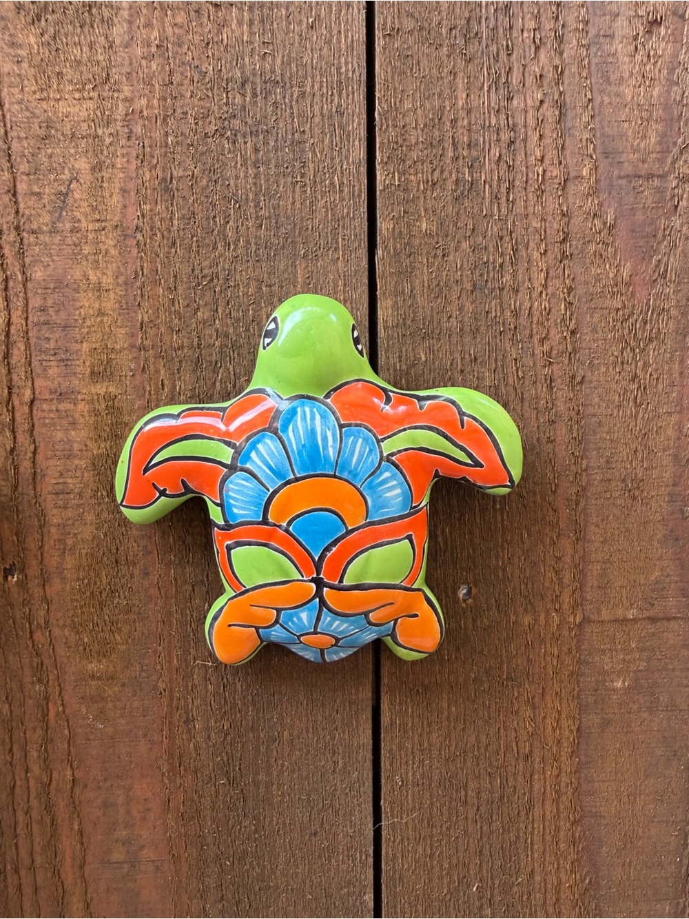 Green Multi-Color Talavera Turtle Wall Accent - Decorative Home Accent